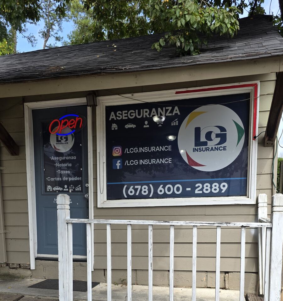 Fachada de la oficina de LCG Insurance en Atlanta